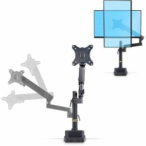 StarTech.com Mounting Arm for Monitor, Display Screen - Black - Landscape/Portrait - Height Adjustable - 1 Display(s) Supp