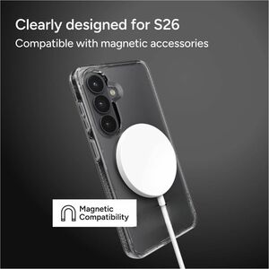 ZAGG Crystal Palace Snap Case for Samsung Galaxy S26 Smartphone - Textured Edges/Grip - Crystal Clear, Transparent - Yello