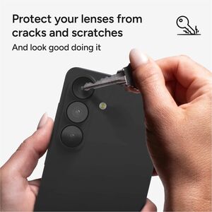 invisibleSHIELD Hoops Camera Lens Protector - Black - Tempered Glass - 3 / Pack