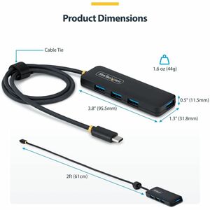 4-Port USB-C Hub 5Gbps Bus Powered