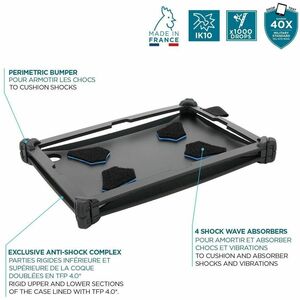MOBILIS RESIST Rugged Carrying Case Lenovo Tablet - Black - Drop Resistant, Shock Resistant, Shock Absorbing, Impact Resis