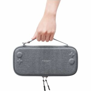 Spigen Klasden Carrying Case (Pouch) Nintendo Gaming Console - Charcoal Grey - Drop Resistant, Scuff Resistant - Fabric, E