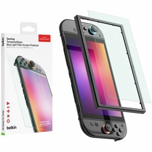 Belkin ScreenForce TemperedGlass Blue Light Filter Screen Protector for Nintendo Switch - For LCD Gaming Console - Scratch