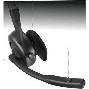 Shokz OpenMeet Wireless Open-ear, Over-the-head, On-ear, Over-the-ear Stereo Earset - Black - Binaural - Open - 2900 cm - 