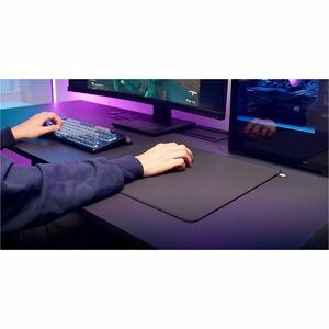 CHERRY XTRFY GP6 Groß Gaming-Mauspad - 400 mm x 460 mm x 4 mm Abmessung - Schwarz - Naturkautschuk - Maus