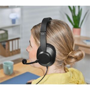 Trust Ayda Max Wired Over-the-ear, Over-the-head, On-ear Stereo Headset - Black - Binaural - Circumaural - 20 Hz to 20 kHz