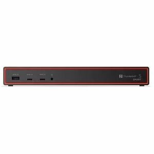 Lenovo Thunderbolt 5 Docking Station for Monitor, Mobile Workstation - Charging Capability - 265 W - Eclipse Black - 4 Dis