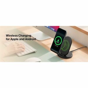 Belkin BoostCharge Induktionsladegerät - Schwarz - für Qi-fähiges Gerät, Smartphone, iPhone - Eingangsstecker: USB - Schne