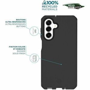 MOBILIS SPECTRUM_R Rugged Case for Samsung Galaxy A17 5G, Galaxy A17 Smartphone - Black - Solid - Bacterial Resistant, Dro