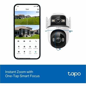 Tapo TC47 3 Megapixel Outdoor 2K Network Camera - Colour - 1 - 30.18 m Infrared/Color Night Vision - H.264 - 2304 x 1296 -