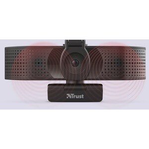 Trust Webcam - 30 fps - Black - USB 2.0 - 3840 x 2160 Video - Auto-focus - 74° Angle - Microphone - For Computer, Notebook
