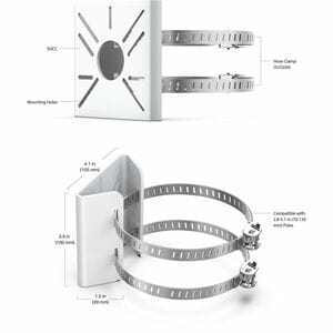 VIGI VMB-350 Mounting Bracket for Network Camera - White - Galvanized Steel