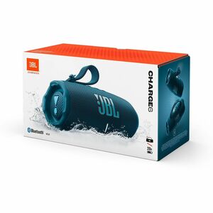 JBL Charge 6 Portable Bluetooth Speaker System - 45 W RMS - Blue - 56 Hz to 20 kHz - Battery Rechargeable - USB - 1