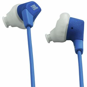 JBL Endurance Run 3 Wired Earbud, Behind-the-ear Stereo Earset - Blue - Binaural - In-ear - 20 Hz to 20 kHz - Mini-phone (