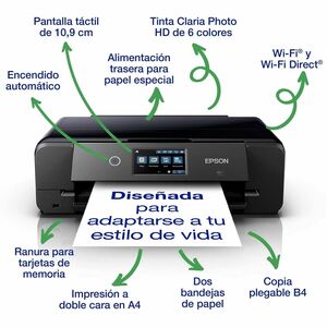 Epson Expression Photo XP-980 Wired & Wireless Inkjet Multifunction Printer - Colour - Copier/Printer/Scanner - 28 ppm Mon