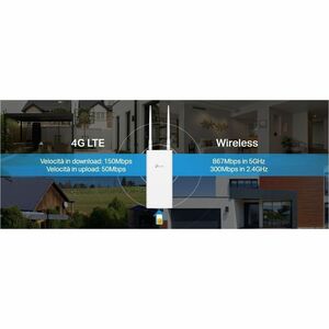 Modem/Router wireless TP-Link Archer MR402-Outdoor - Wi-Fi 5 - IEEE 802.11a/b/g/n/ac - 1 SIM - Ethernet, Cellulare - 4G - 