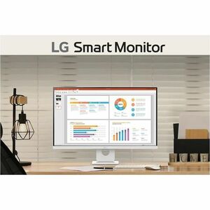 LG 27U731SA-W 27" Class 4K UHD Smart Gaming LED Monitor - 16:9 - White - 27" Viewable - In-plane Switching (IPS) Technolog