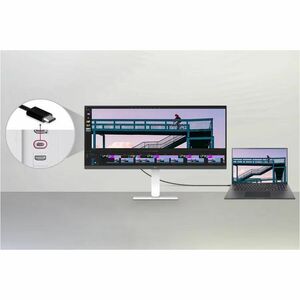 LG Ultrawide 34U530A-W 34" Class WFHD LCD Monitor - 21:9 - 34" Viewable - In-plane Switching (IPS) Technology - 2560 x 108