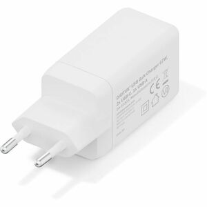 Digitus 67 W AC Adapter - Universal Adapter - 2 USB Type-C - For Smartphone, Headphone, Tablet, Gaming Console, Earphone, 