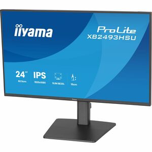 iiyama ProLite XB2493HSU-B1 24 Zoll Klasse Full HD LED-Monitor - 16:9 Format - Mattschwarz - 60,5 cm (23,8 Zoll) Viewable 
