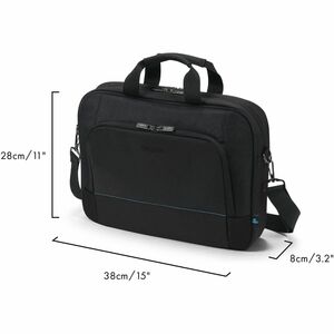 Dicota TWO Carrying Case for 33 cm (13") to 35.6 cm (14") Notebook - Black - Water Resistant, Weather Resistant - 300D rPE