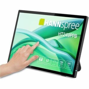 Hannspree HT249PPB 24" Class LED Touchscreen Monitor - 16:9 - 5 ms - 60.5 cm (23.8") Viewable - Projected Capacitive - 10 
