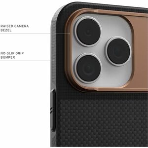 Urban Armor Gear Fibr Armr Case for Apple iPhone 17 Pro Smartphone - Graphite, Bronze - Anti-slip, Drop Resistant, Heat Re