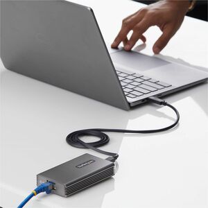 StarTech USB4 to Ethernet Adapter, 10GbE, Multi-Gigabit, Thunderbolt Compatible, 10GBASE-T/5G/2.5G NIC, USB4 Cable, Window