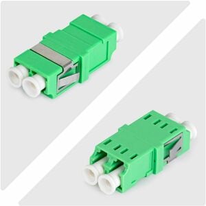 StarTech LC to LC Coupler 10 Pack, OS2 Single Mode SC Footprint LC Fiber Optic Coupler without Flange, LC/APC Duplex Adapt
