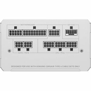 Corsair RPS0217 ATX 3.1 Modular Fuente de alimentación - 1kW - Blanco - Interno - 120 V, 230 V Entrada - 5 V, 12 V, 5 V SB