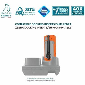 MOBILIS PROTECH Rugged Carrying Case Zebra Mobile Computer - Safety Orange - Drop Resistant, Shock Resistant, Dust Resista