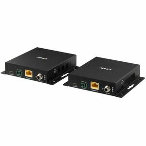 LINDY Video-Extender-Transmitter/Receiver - Verkabelt - Ja - 100 m Reichweite - 2 x Netzwerk (RJ-45) - 10 x USB - 3840 x 2