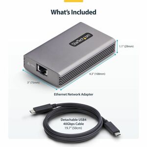 StarTech.com 10Gigabit Ethernet Adapter for Computer, Switch, Access Point - 10GBase-T, 5GBase-T, 2.5GBase-T, 1000Base-T, 