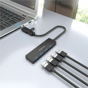 HUB USB 3.1 USB-C/M Y USB-A/M 4XTIPO A/H NEGRO 15CM