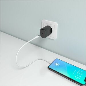 CARGADOR GAN 30W USB-C PD3.0 NEGRO