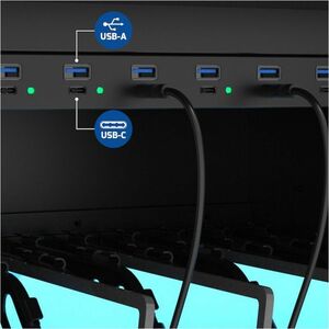 Naotic Charging Cabinet - 20 Devices Supported - 65.2 cm Height x 49.5 cm Width x 41.7 cm Depth - For Tablet, Notebook, Sm