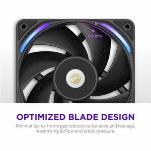 NZXT RF-U36PN-B1 Cooling Fan - PC, Radiator, Heatsink - 2 x Fan(s) - 176.70m³/h Maximum Airflow - 3100 rpm - Magnetic Levi