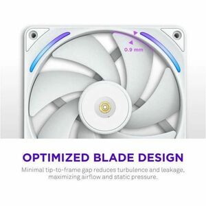 NZXT RF-U14PN-W1 Cooling Fan - PC, Motherboard, Radiator, Heatsink - 140 mm Maximum Fan Diameter - 1 x Fan(s) - 197.08m³/h