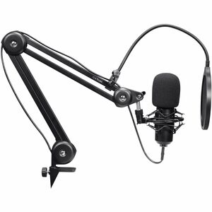 Microphone EMITA II+ avec bras articulé - GXT270-Filtre Anti-Pop et Anti-Vent, Gamer USB Micro avec Directivité Cardioïde 