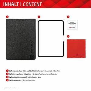 Displex PaperSense 5H PVC Displayschutz für Apple iPad Pro 11 (2024) - Transparent, Black Edge (Schwarz) - für 27,9 cm (11
