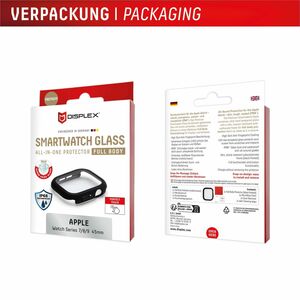 Displex 10H Glas, Polycarbonat Displayschutz für Apple Watch Series 7, Watch Series 8 - 1 - für OLED Apple Watch - Wasserd