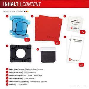 Displex 9H Acryl, Glas Displayschutz für Apple Watch Series 7, Watch Series 8 - Transparent - 2 Pack - für OLED Apple Watc