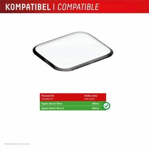 Displex 9H Acryl, Glas Displayschutz für Apple Watch Ultra - Transparent - 2 Pack - für OLED Apple Watch - Kratzfest, Schm