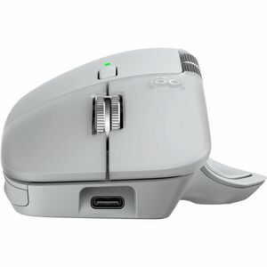 Logitech MX Master 4 Mouse - Bluetooth/Radio Frequency - USB Type C, USB Type A - Darkfield - 8 Button(s) - Pale Gray - Wi