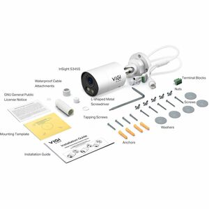 VIGI InSight S345S 4 Megapixel Outdoor Network Camera - Colour - Bullet - 30 m Infrared/Color Night Vision - H.265+, H.265