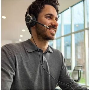 Poly Mission 600 615 Wired Over-the-head, On-ear Mono Headset - Black - Microsoft Teams Certification - Monaural - Supra-a