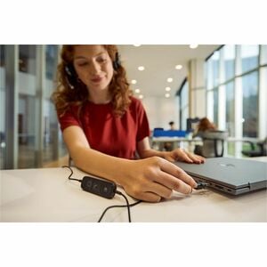 Poly Mission 600 625 Wired Over-the-head, On-ear Stereo Headset - Black - Microsoft Teams Certification - Binaural - Supra