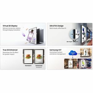 Samsung SM85HX-P 2146.30 mm 3D LCD Digital Signage Display - 24 Hours/7 Days Operation - Vertical Alignment (VA) - High Dy