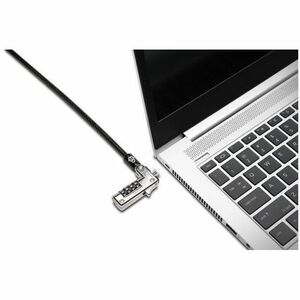 Kensington Slim NanoSaver Cable Lock For Notebook, Computer - Resettable - 4-wheel - Combination Lock - Carbon Steel - For