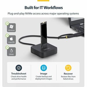 DOCK ADAPTADOR USB-C/USB-A A NVME M.2 - 10GBPS